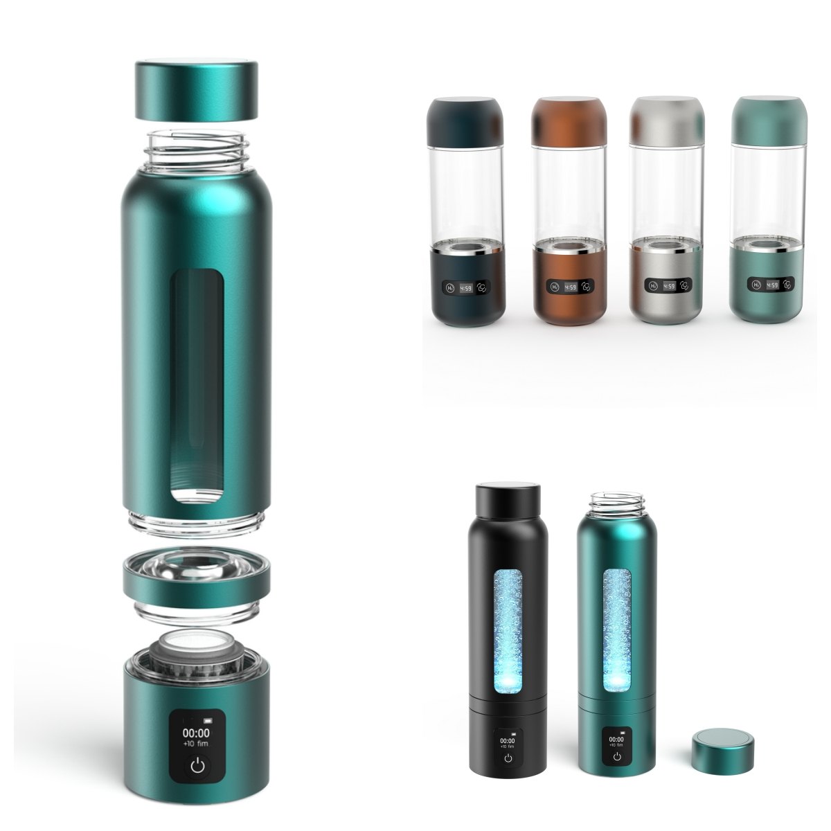 VP608 dual-chamber hydrogen bottle family and color options